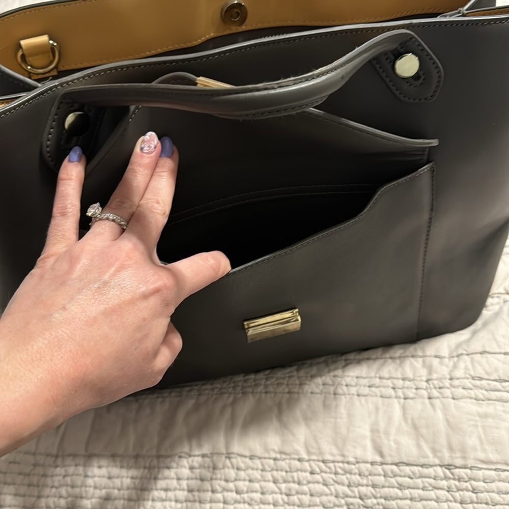 Zara Basic Collection Dark Gray Structured Work B… - image 2